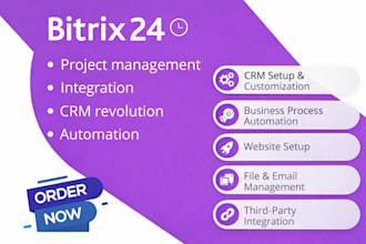 setup bitrix24 CRM bitrix24 website automation bitrix24 landing page