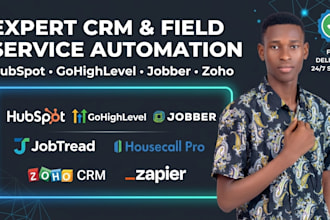 setup hubspot ghl jobber automation zoho crm housecall pro zapier integration