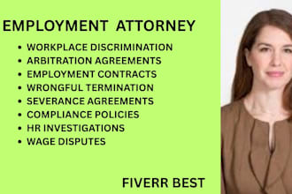 handle labor law disputes, compliance, arbitration and settlement agreements