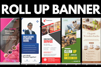 design roll up banner, retractable banner, pull up banner in 24 hours