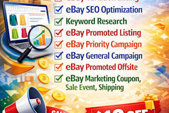 manage ebay SEO, listings and promoted ad campaigns