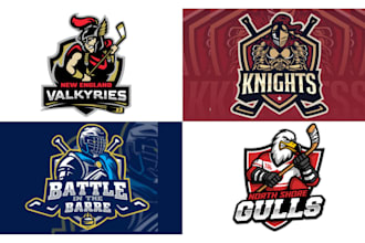 do hockey or lacrosse team jersey or sports club logo design