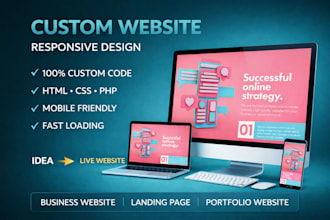 design and code a responsive website or landingpage