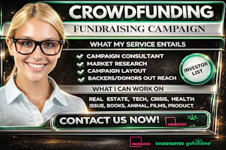do financial fundraising crowdfunding campaign creation kickstarter gofundme