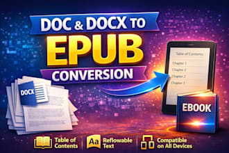 convert your docx to epub for kindle and ebook readers