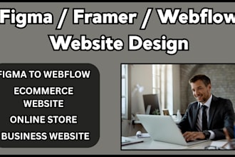do figma to framer website, webflow website, business landing page webflow