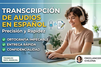 transcribiré tus audios en español a texto