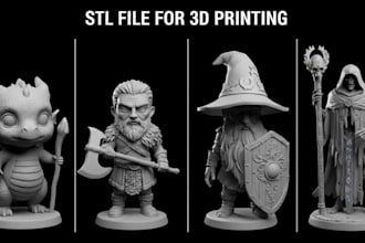 do stl file repair, edit, fix or modify stl files, redesign ready for 3dprinting