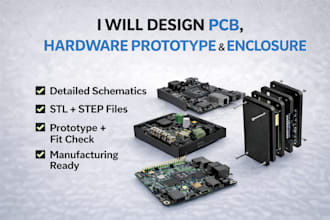 design pcb hardware prototype and custom 3d enclosure