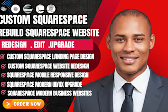 build squarespace website design, redesign, edit, rebuild squarespace website