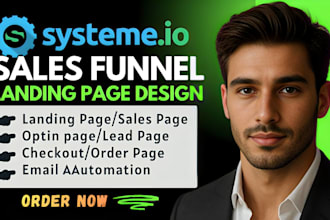 design systeme io website landing page systeme io sales funnel automation expert