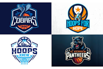 do basketball team jersey or sports club logo design