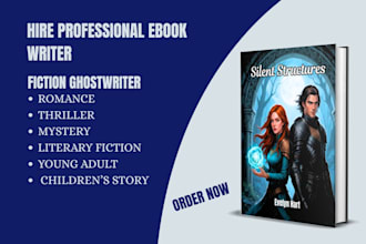 ghostwrite romance, fantasy, thriller, erotica, mystery fiction for amazon kdp