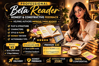 professional beta reading with honest feedback