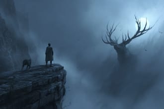 create a terrifying fantasy horror story