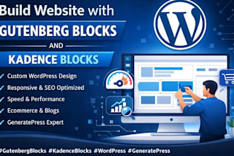 build website with gutenberg blocks and kadence block