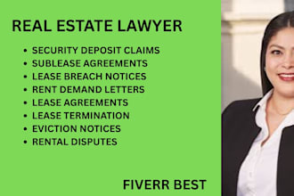 manage rental disputes, eviction, security deposit claims and lease documents