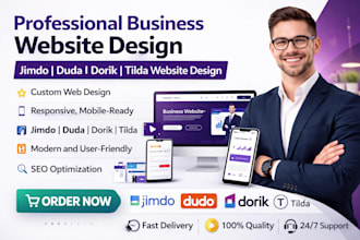 design jimdo duda dorik and tilda business websites with custom features