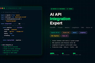 build ai API integration using openai, claude or llm for your app or saas
