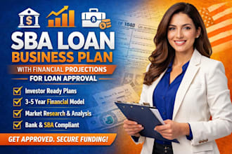 write sba loan business plan with financial projections for bank approval