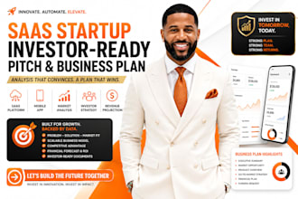 write a saas startup investor ready pitch mobile app business plan analysis