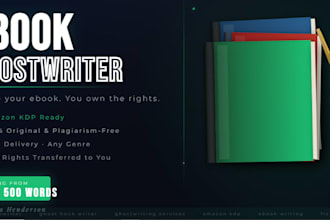 ebook ghostwriter, ghost book writer, ebook writing ghostwriting services