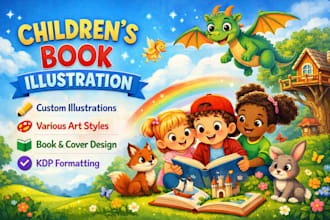 design children story book, child book illustration, picture book illustration