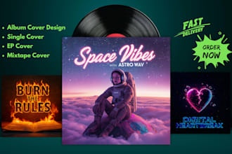 a modern album cover, single cover or mixtape cover art