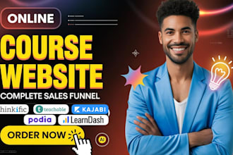 design thinkinfic website,redesign teachable,podia website for online course