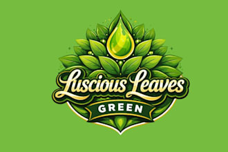 design remarkable super logo for luscious leaves green