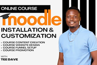 build a complete moodle elearning website with course setup