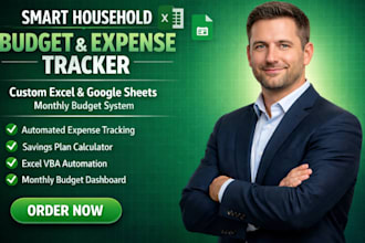 create your household monthly budget in excel with saving plan expense tracker