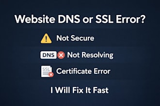 fix website dns and ssl errors