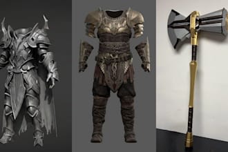 design 3d armor for cosplay 3d mask 3d helmet  props weapon for 3d printing