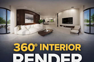 360 interior panoramic render 3d visualization