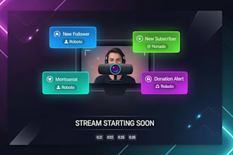design custom obs scenes alerts widget and overlays for your stream