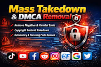 remove copyright takedown harassing mass reports facebook instagram youtube dmca