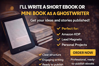 write a short ebook or mini book ready to publish