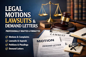 draft legal motions, lawsuits, pleadings, and court documents professionally