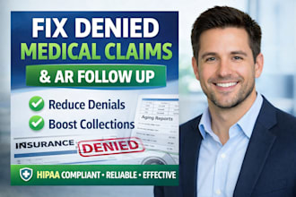fix denied medical claims and ar follow up
