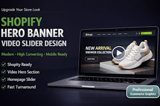 design shopify store banner any web banners, hero image design website header