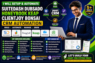 setup suitedash dubsado honeybook keap clientjoy bonsai crm automation