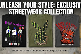 design a vintage 90s bootleg rap tee or streetwear tshirt