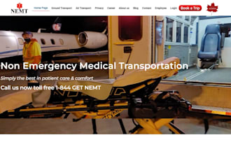 design non emergency medical transportation newt website medical transport site