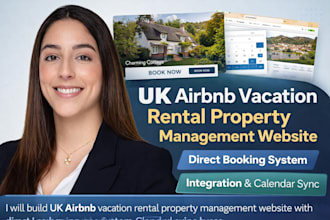 build UK airbnb vacation rental property management website booking system wix