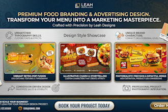 design restaurant banners and food social media posts