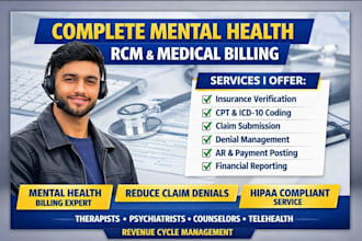 handle complete mental health rcm services
