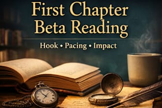 beta read your first chapter and give you an honest feedback