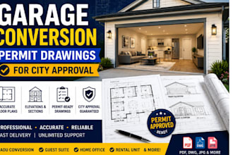 create garage conversion permit drawings for city approval