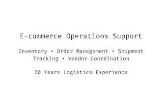 manage shipment tracking and logistics operations support